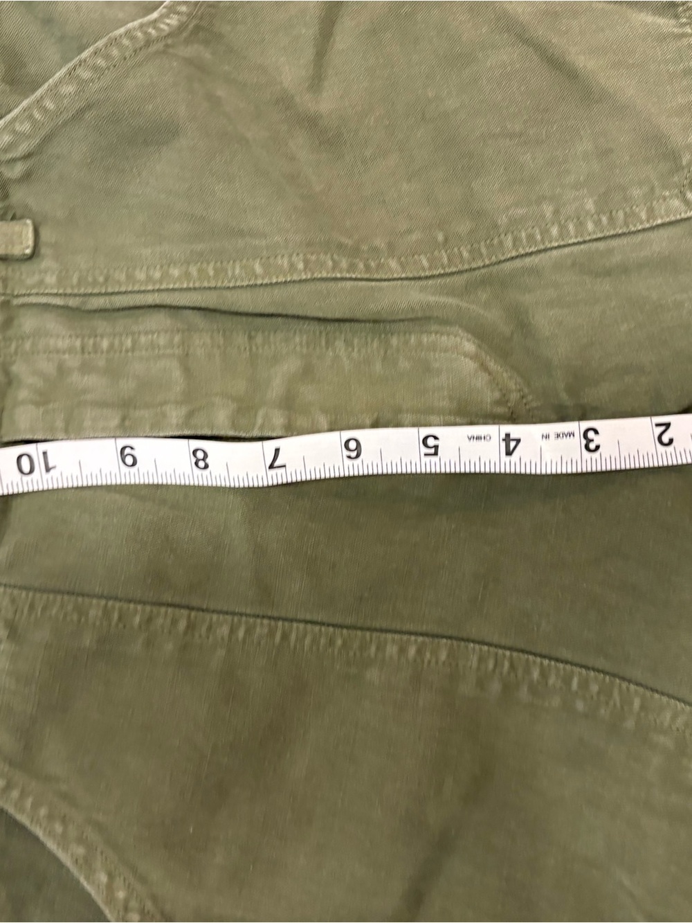 Citizens of Humanity High-Rise Utility Shorts Olive Green - Picture 8 of 15